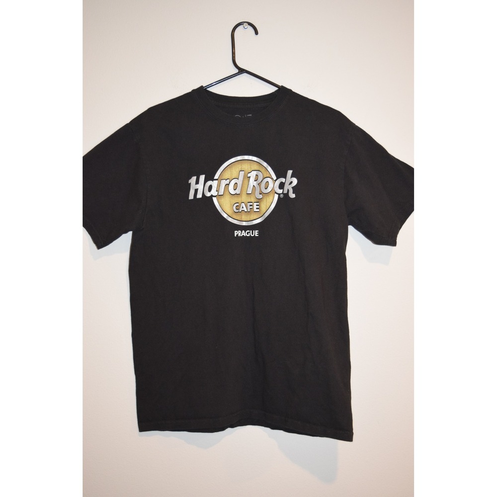 Hard Rock Cafe Prague T-shirt Black Graphic Print‎ Adult Large